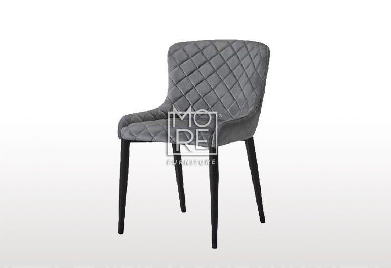 Dining Chairs Aria Grey Velvet, Gray Velvet Side Chair