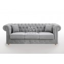DB Luxury Velvet Feel Fabric Italian 3 Seater Sofa