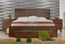 Coral Solid Rubber Wood Solid Timber Bed with 4 Drawers walnut