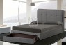 Avalon Fabric Bed Frame with Drawer Dark Grey