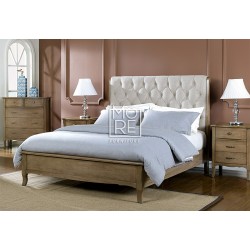 Celeste Poplar Timber Bed Frame with Fabric