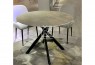 Crown Grey Marble Effect Round Glass 1.1m Dining Table