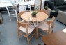 Jessie Rubber Wood & Oak Veneer 1m Round Dining Table