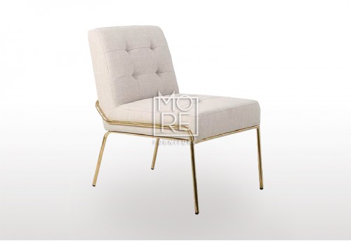 New Port Fabric Accent Chair Cream