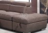 Leon Nabuk Headrest 3 Seater Chaise Storage Sofa Bed with Ottoman R/H