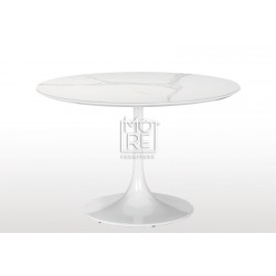 Ireland Ceramic Top 1.15m Round Dining Table White