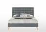 Vieda Premium Fabric Bed Frame Grey