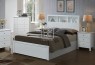 Olsen Rubber Wood Gas Lift Bed Frame White