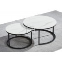 5007 Nesting Sintered Stone Round Coffee Table White&Black