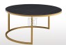 5007A Nesting Sintered Stone Round Coffee Table White&Gold