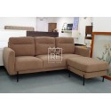 Poodle Fabric 3 Seater + Ottoman Brown