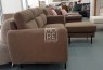 Poodle Fabric 3 Seater + Ottoman Brown