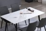 MM WB Sintered Stone 1.3m Dining Table White&Black