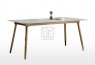 MM WG Sintered Stone 1.3m Dining Table White&Gold