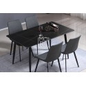 MM BB 5Pce Sintered Stone Dining Suite with Soft Chair
