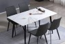 MM WB 5Pce Sintered Stone Dining Suite with Soft Chairs