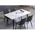 MM WB 5Pce Sintered Stone Dining Suite with Soft Chair