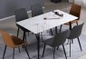 MM WB 7Pce Sintered Stone Dining Suite with Soft Chairs