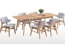 Harris 1.8m Extension Timber Dining Table with Melissa Chairs