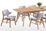 Harris 1.2m Extension Timber Dining Table with Melissa Chairs