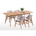 Harris 5Pce Extension Timber Dining Suite with Melissa Chairs