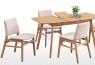 Harris 1.2m Extension Timber Dining Table with Oliver Chairs