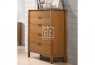 Miller High Chest Rubberwood Timber Tallboy