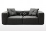 Jonathan 3 Seater Leathaire Fabric 2.2m Sofa Grey
