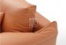 Lucas 3 Seater Leathaire Fabric 2.3m Sofa Caramel
