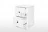 Miles 2 Drawers Bedside Table White