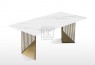 MM Sarah-G Sintered Stone 2m Dining Table with Gold Legs
