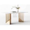 MM Sarah-G Sintered Stone 2m Dining Table with Gold Legs