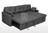 BT Rhino Fabric 3 Seater Chaise Storage Sofa Bed Charcoal