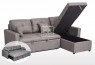 BT Rhino Fabric 3 Seater Chaise Storage Sofa Bed Truffle