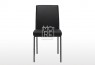 Bari PU leather Black Dining Chair with Black Legs