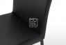 Bari PU leather Black Dining Chair with Black Legs