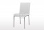 Bari PU leather White Dining Chair with Chrome Legs