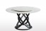 MM Newton White Sintered Stone 1.3m Round Dining Table with Black Leg
