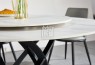 MM Newton Sintered Stone 1.5m Round Dining Table with Black Leg