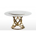 MM Newton Sintered Stone 1.3m Round Dining Table with Golden Leg