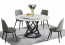 MM Newton 5Pce Sintered Stone Dining Suite with Black Leg
