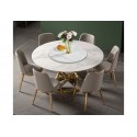 MM Newton 7Pce Sintered Stone Dining Suite with Golden Leg