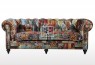 Chesterfield 3 Seater Velvet Sofa Patchwork Digital Print