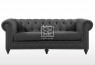 Chesterfield 3 Seater Fabric Sofa Gunmetal