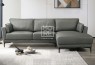 Montgomery 3 Seater Chaise Full Leather Uruguay Anthracite