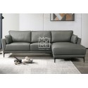 Montgomery 3 Seater Chaise Full Leather Uruguay Anthracite