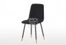 Theo Velvet Dining Chair Black