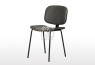 Industrial Vintage PU Leather Dining Chair Grey
