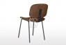Industrial Vintage PU Leather Dining Chair Tan