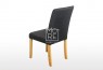 Lodge Fabric Dining Chair Black with Beech Legs